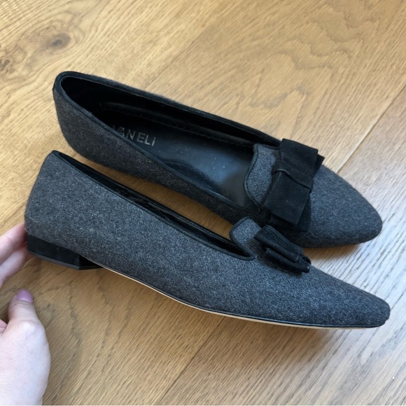VANELi Gray Wool Pointed Flats with Bow Detail - Ladies 38 - EUC - Picture 5 of 14